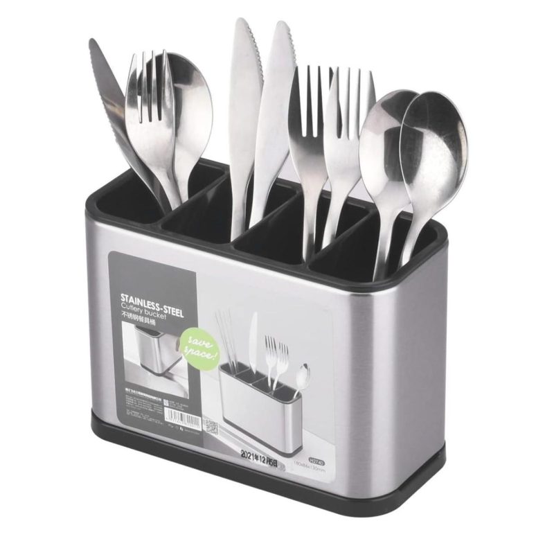 Stainless Steel Cutlery Bucket