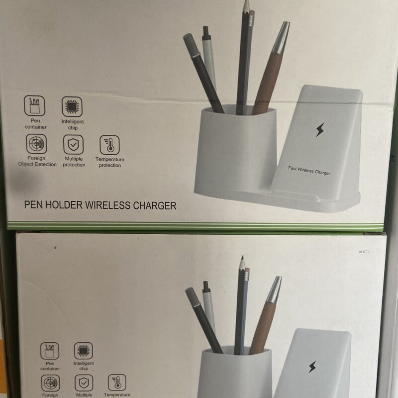 2-in-1 Desktop Pen Holder & Fast Wireless Charger
