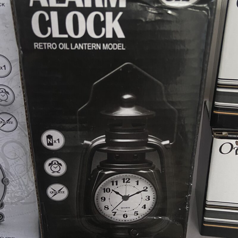 Retro Oil Lantern Novelty Quartz Alarm Clock (Model JX993A)
